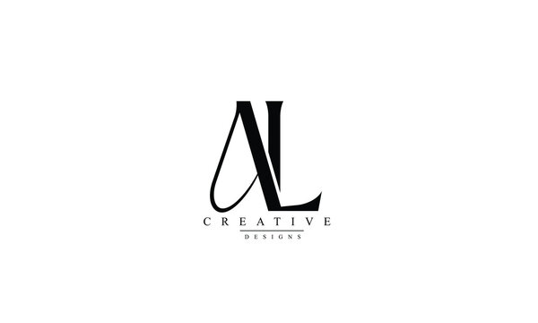 AL LAL A L abstract vector logo monogram template