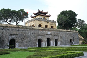 Angled View of Thang Long Imperial Citadel in Hanoi, Vietnam