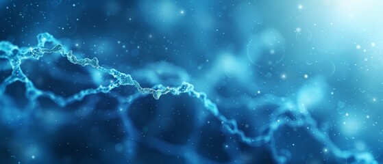  A blue background with a centered, blurred object in close-up