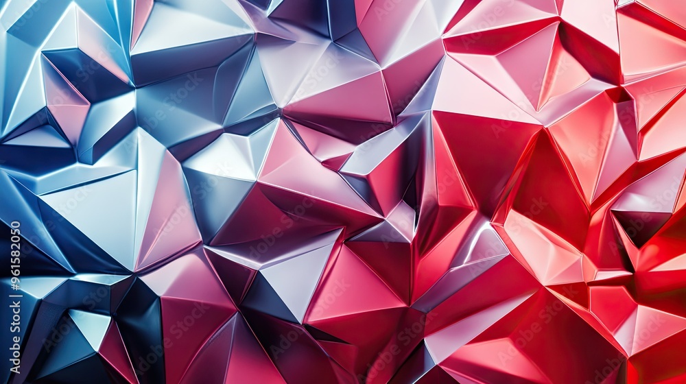 Poster abstract 3d background with sharp-edged polygons in a chaotic yet harmonious arrangement, ideal for 