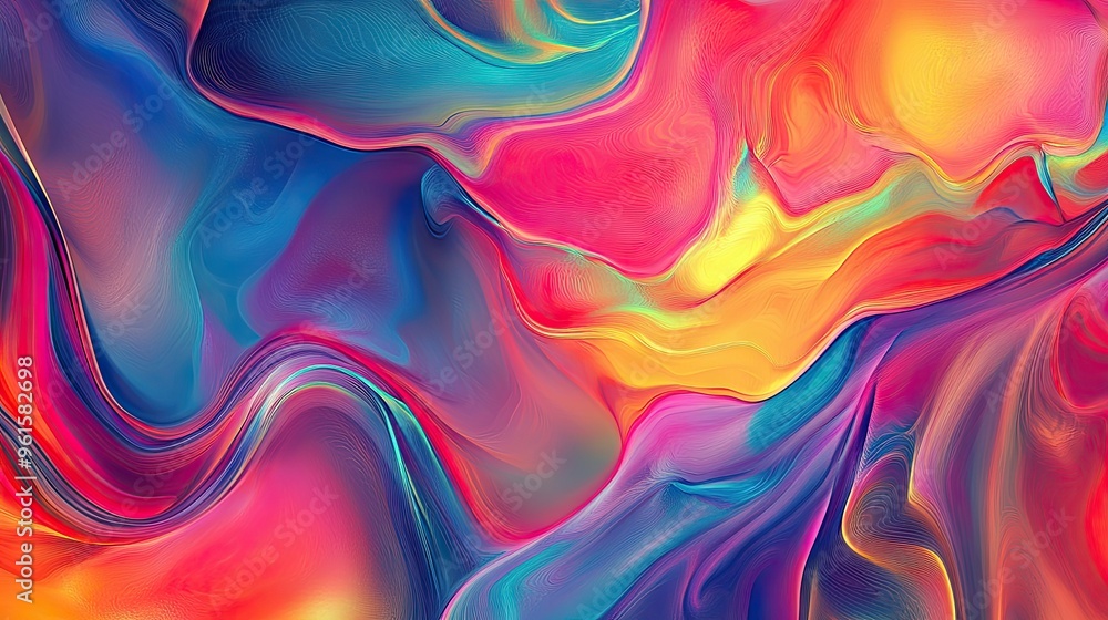 Poster Abstract background with colorful, moving patterns and dynamic effects, offering a striking template for modern design and creative projects.