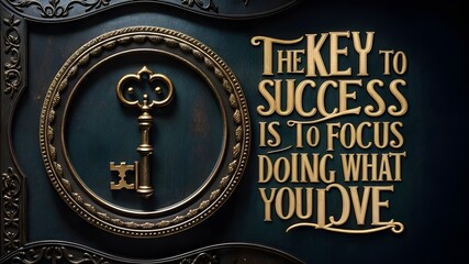 A sign that says the key to success is to success.