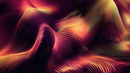 Obraz premium Abstract vector background with rich, flowing wavy lines in a luxurious color palette, creating an opulent and dynamic visual effect.