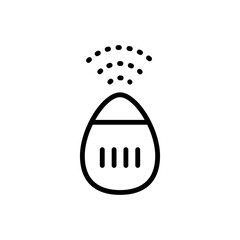 Humidifier Device Line Icon. Electronic Appliance Air Purifier Concept Outline Pictogram. Ventilation Technology Illustration. Simple Vector Isolated On White Background.