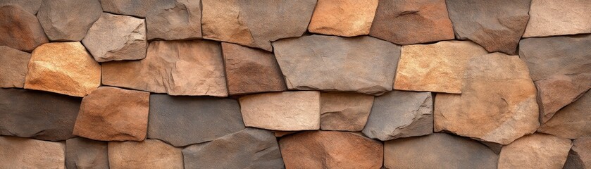 Stone Wall Texture Brown Beige Gray Rustic  Background Design