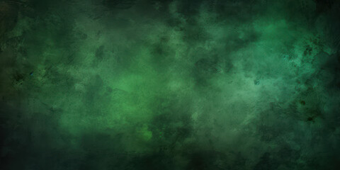 Fototapeta premium Green grunge texture background. Abstract wall.
