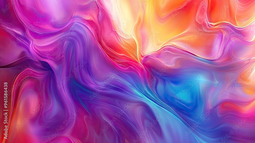 Poster colorful, moving abstract background with a dynamic effect, showcasing fluid patterns and gradients 