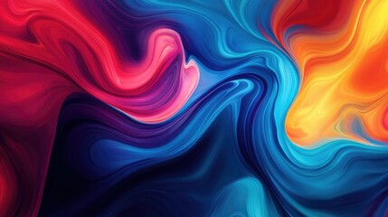 Obraz premium Colorful, moving abstract background with a dynamic effect, showcasing fluid patterns and gradients for use in creative design templates.