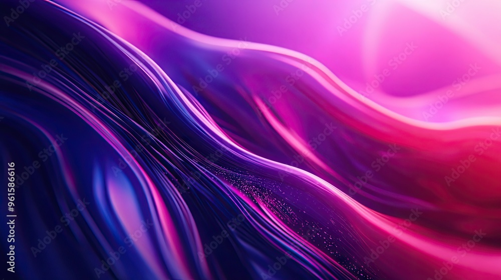 Poster contemporary dynamic wave design with fluid motion and vibrant gradients, providing a stylish and mo