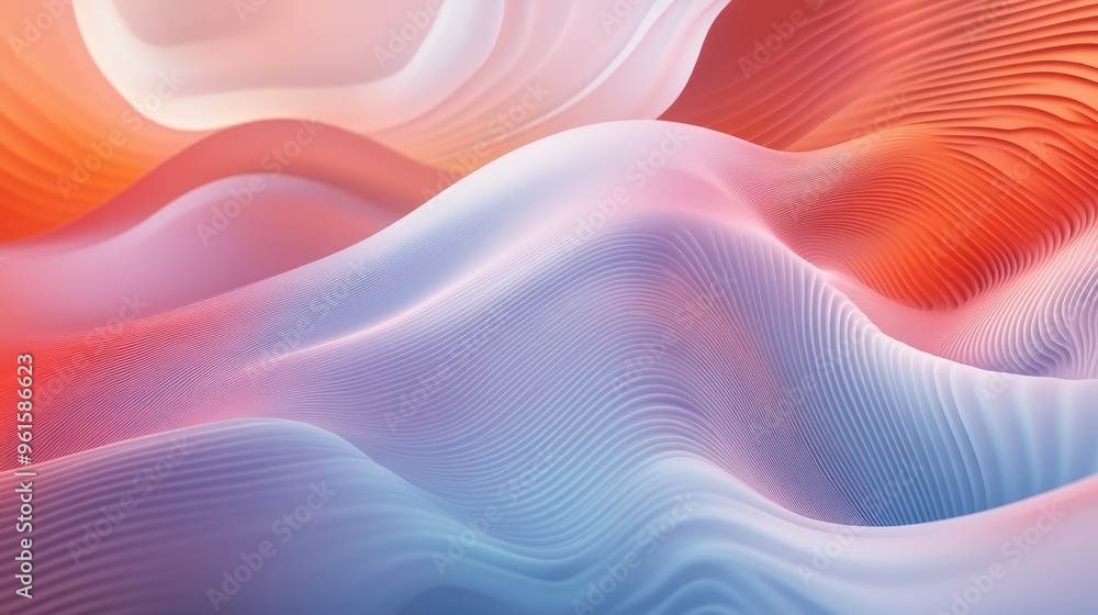 Aufkleber contemporary wave design featuring smooth, dynamic lines and vibrant hues, ideal for creating engagi