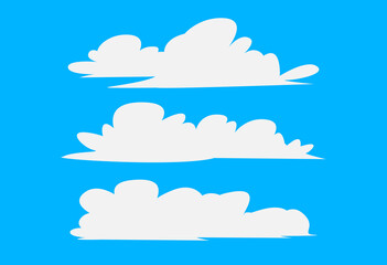 set of clouds element collection for illustration decoration white sky with other varian
