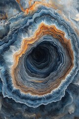 Stunning geode cross-section revealing intricate layers in vibrant colors