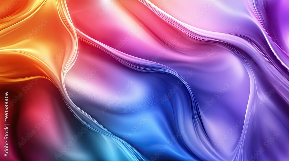 Poster Dynamic and vibrant abstract background with flowing colors, creating an engaging and visually appealing template for various design needs.