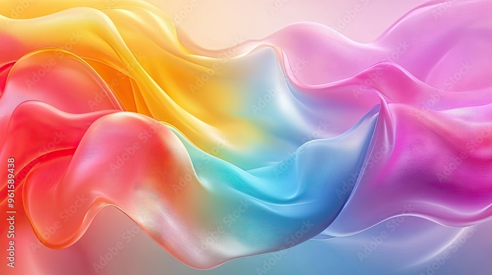 Poster dynamic and vibrant abstract background with flowing colors, creating an engaging and visually appea