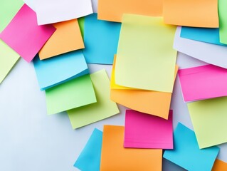 Fototapeta premium Business plan brainstorming session with sticky notes and sketches on a whiteboard, 3D illustration