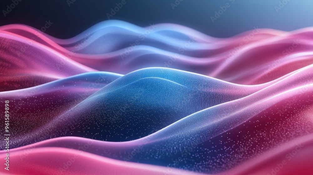 Poster dynamic wave background with sleek gradients and energetic lines, offering a modern and visually com