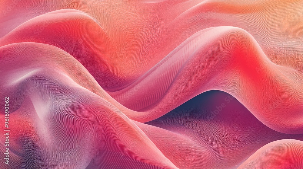Fototapete Dynamic wave pattern with smooth, flowing lines and gradient colors, offering a modern and visually appealing backdrop for various applications.