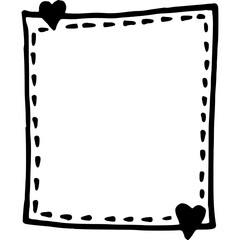 Aesthetic handdrawn frame