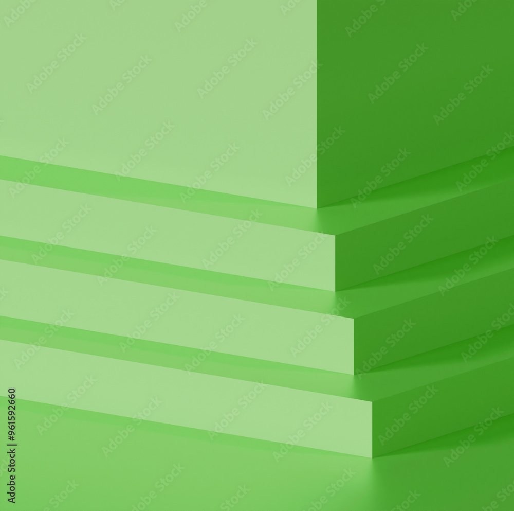 Poster minimal abstract mockup background for product presentation on green color. abstract background text