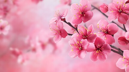 Fototapeta premium pink cherry blossom background