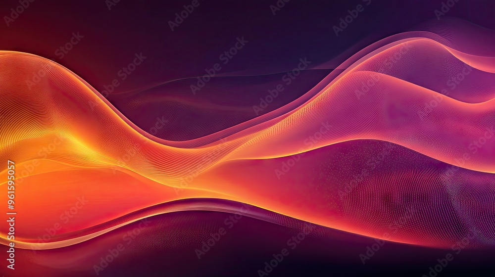 Poster luxurious vector background with fluid wavy lines in a glamorous color gradient, adding depth and el