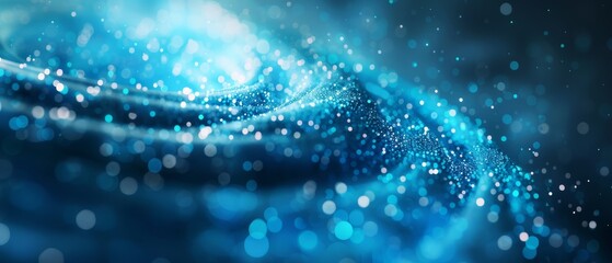   a blue ocean wave with bubbles at its base