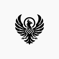 Garuda silhouette vector logo design