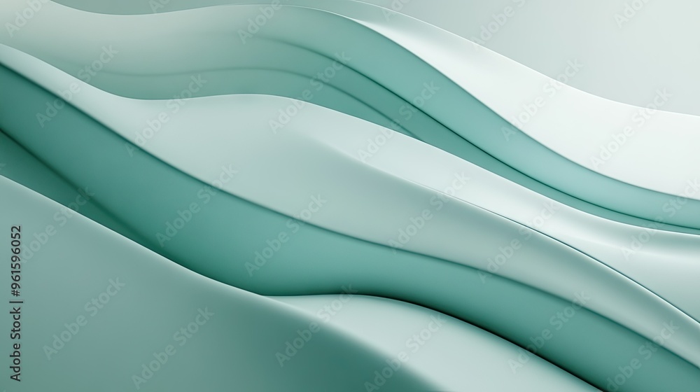 Aufkleber minimalist 3d abstract background with subtle gradients and smooth surfaces, providing a clean and m
