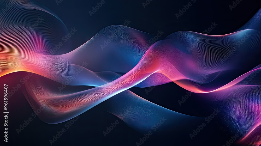 Poster modern abstract wave background with energetic curves and sleek design, perfect for high-tech and cr