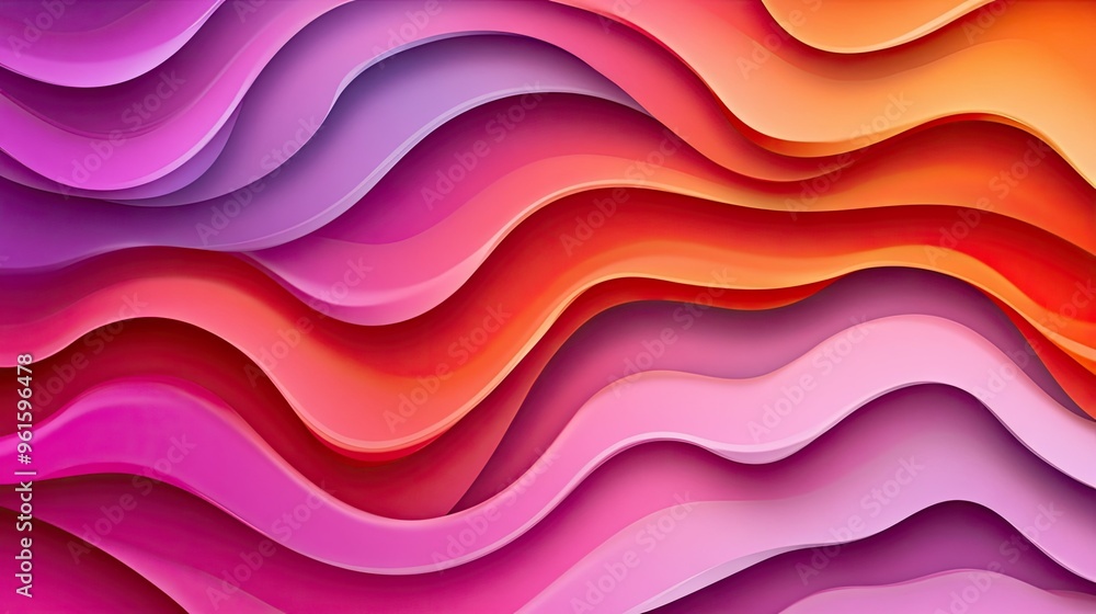Poster modern wave pattern with sleek, vibrant curves and smooth gradients, ideal for adding a dynamic and 