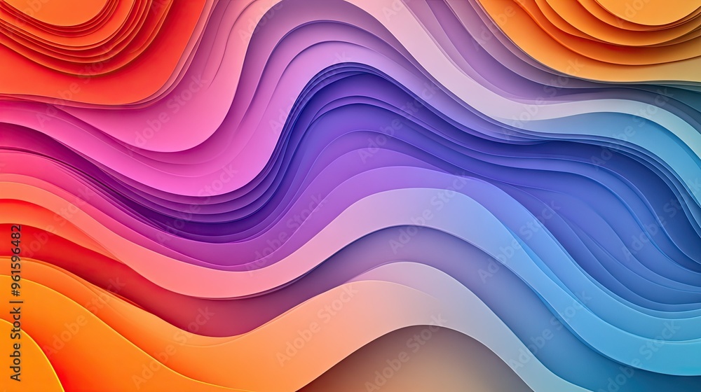 Poster modern wave pattern with sleek, vibrant curves and smooth gradients, ideal for adding a dynamic and 