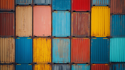 Fototapeta premium colorful shipping containers 