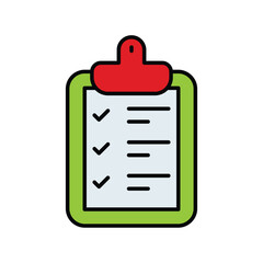 planning color line icon with white background vector stock illustration