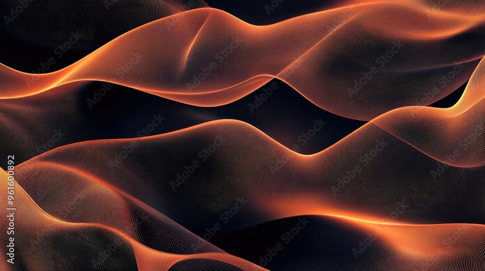 Poster vector abstract luxury background with smooth, dynamic wavy lines in a sophisticated color palette, 
