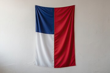 Naklejka premium Vibrant French Flag Representing National Identity and Patriotism on a Pristine Background