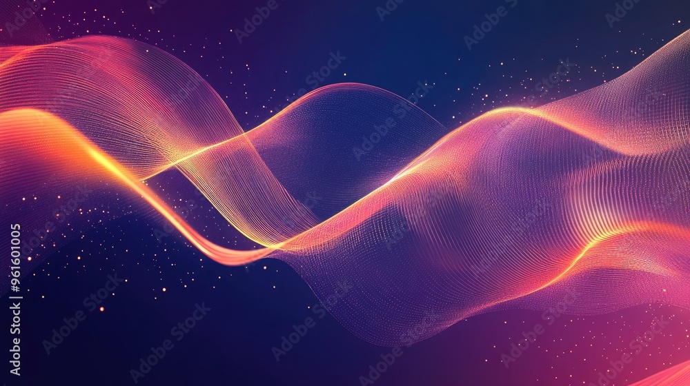Aufkleber vector design featuring opulent wavy lines with a shimmering effect, perfect for high-end digital ba