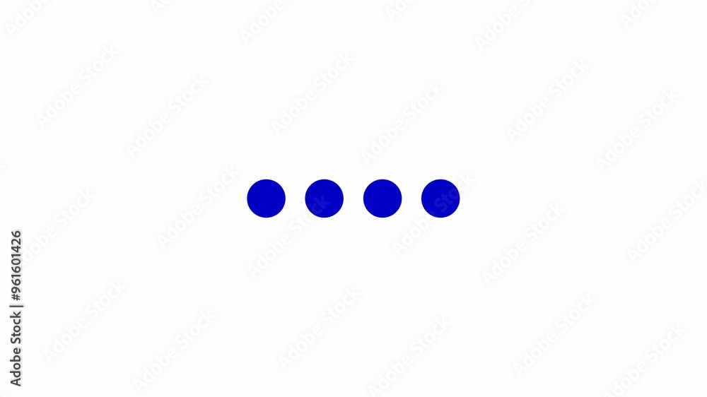 Fototapete moving jerky dots line loading animation. webpage data upgrade animated element 2d abstract 4k video