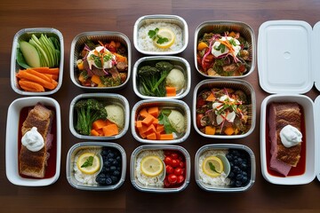 Gourmet Meal Box Design Featuring Culinary Presentation and Organizational Excellence