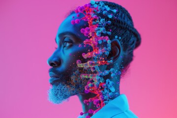 Gene editing project highlights molecular transformation with a vibrant backdrop