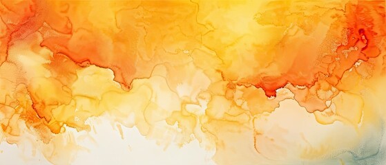 Abstract Watercolor Painting in Warm Tones