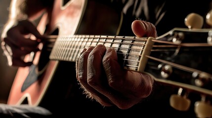 Obraz premium man playing guitar