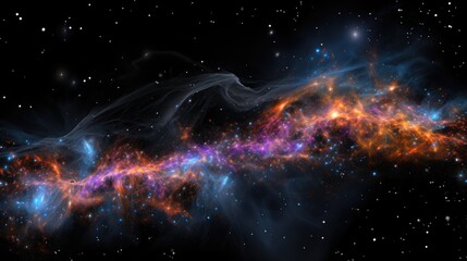 Fototapeta premium A stunning nebula with vibrant colors and swirling gas clouds.