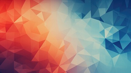 Obraz premium A vibrant abstract background featuring a gradient of red, orange, and blue. The geometric shapes create a dynamic and modern design.
