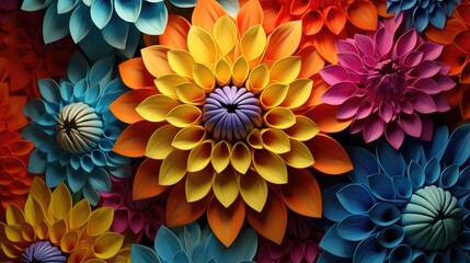 A vibrant and colorful abstract floral background with a variety of colors and textures.