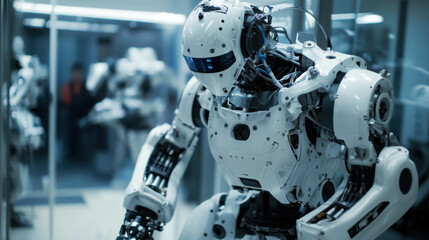 Advanced robotics manufacturing in Japan, with robots being built for various industries.