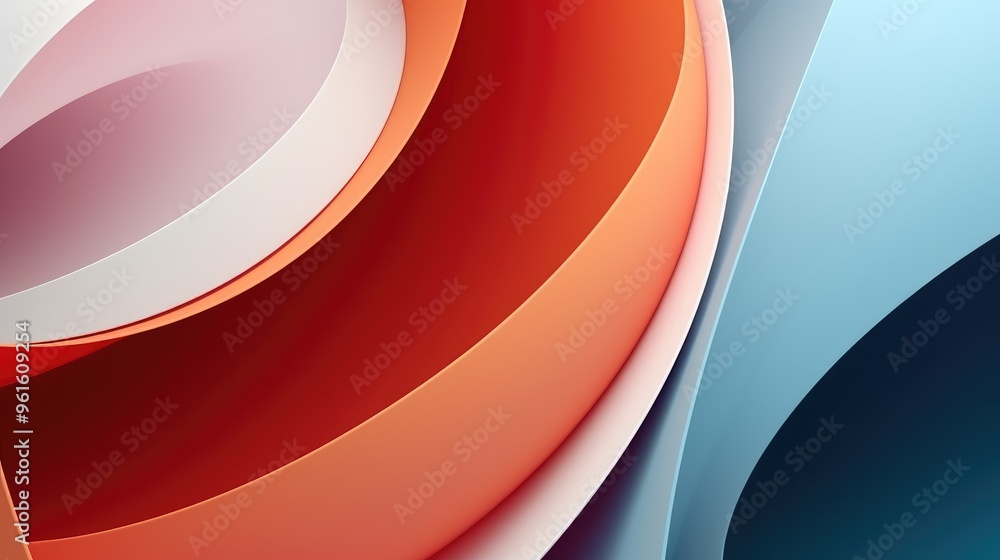 Poster abstract background with curved shapes in soft pastel colors. the design is modern and stylish, perf