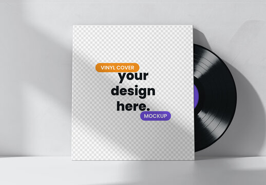 Vinyl Record Mockup with Generative AI