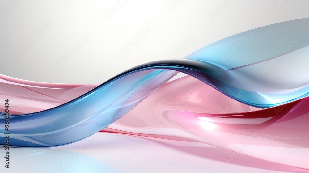 Poster abstract blue and pink waves on a white background. this image is perfect for use as a background or