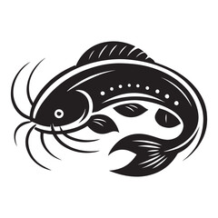 Sophisticated Catfish Logo Template Artistic Branding Design