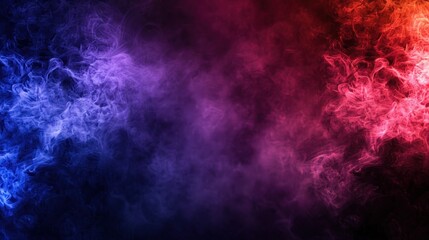 Abstract Blue and Red Smoke Background.